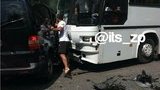 Автомобіль УДО з кортежу Зеленського спровокував ДТП з колоною автобусів з дітьми: "Жертв немає". ВІДЕО+ФОТОрепортаж