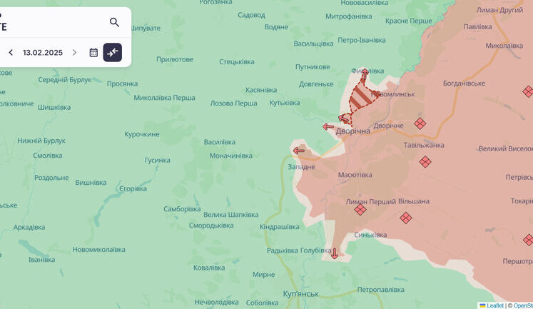 Russians advance in Dvorichna and three other settlements - DeepState. MAP