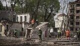 Киев после удара баллистической ракетой