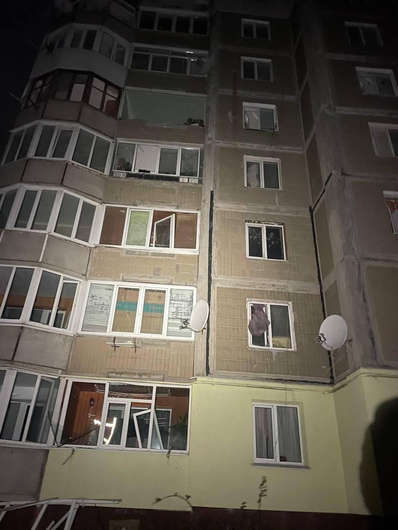 Последствия атаки БПЛА на Белую Церковь 31 декабря