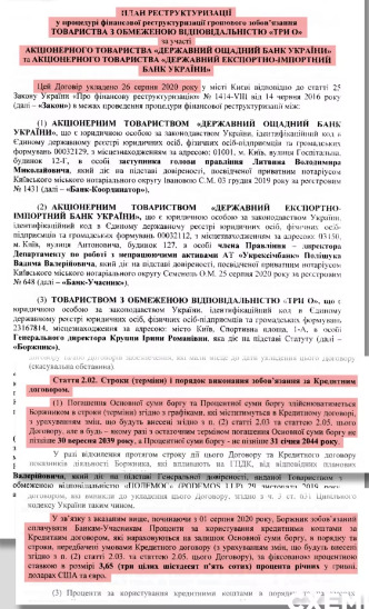 План реструктуризації кредитів Поліщука