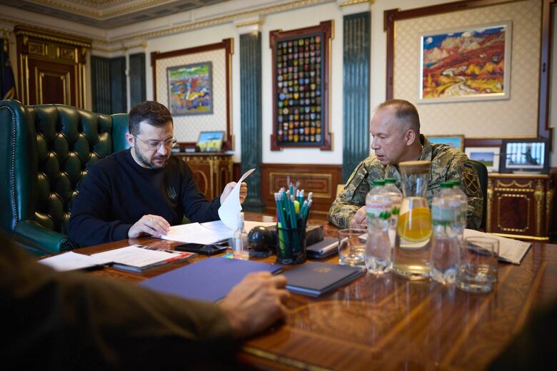 Зеленський Сирський та Баргилевич на нараді