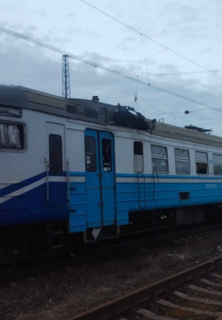 удар по електричці на Харківщині