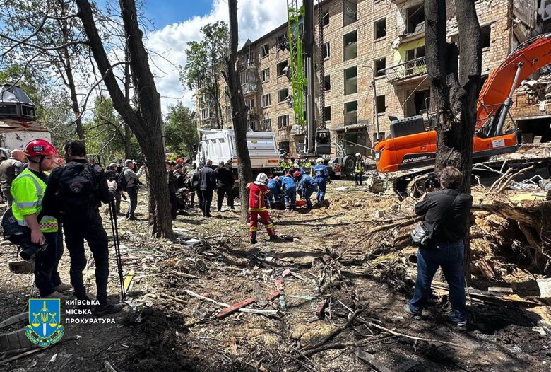 A house in Kyiv after shelling