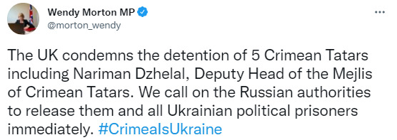 Велика Британія закликала Росію звільнити заарештованих кримських татар 01
