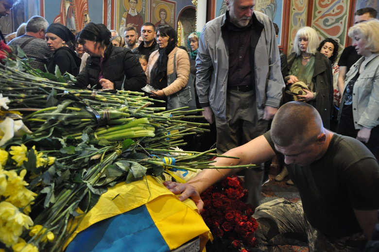 Farewell to cyborg paratrooper of 95th Brigade Ruslan Borovik, who died in battles with Russian occupiers in east, said goodbye in Kyiv 55