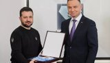 Колишній президент Польщі Анджей Дуда з президентом України Володимиром Зеленським