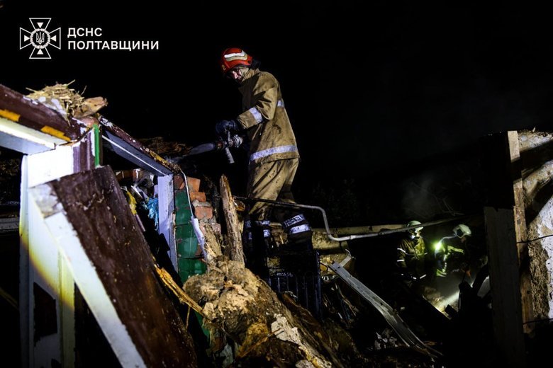 Полтавщина під ударом: зруйновано будинок, триває ліквідація наслідків