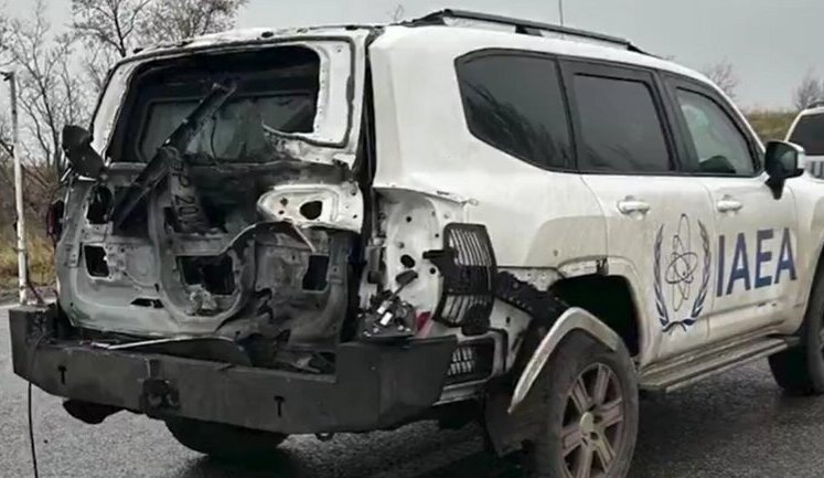 Drone attacks IAEA mission vehicle on way to occupied ZNPP. PHOTO