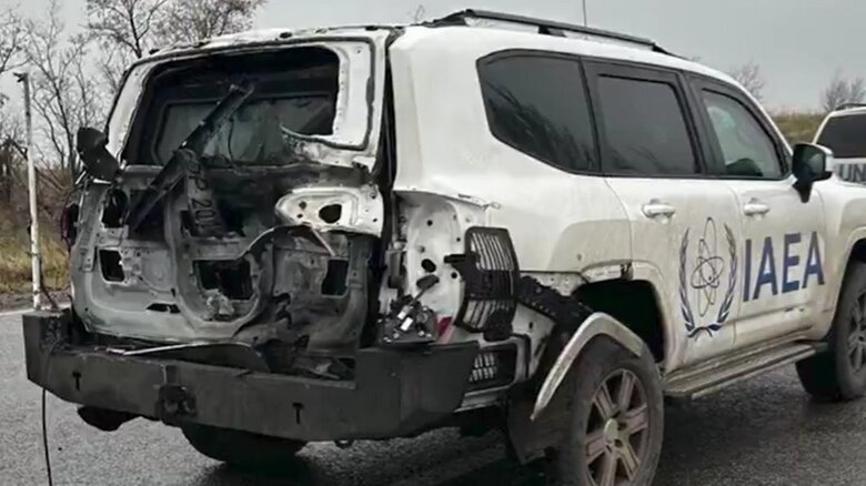 Службовий автомобіль місії МАГАТЕ атакував безпілотник