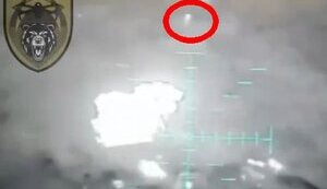 Body of occupier flying upwards after drop from Ukrainian drone. VIDEO