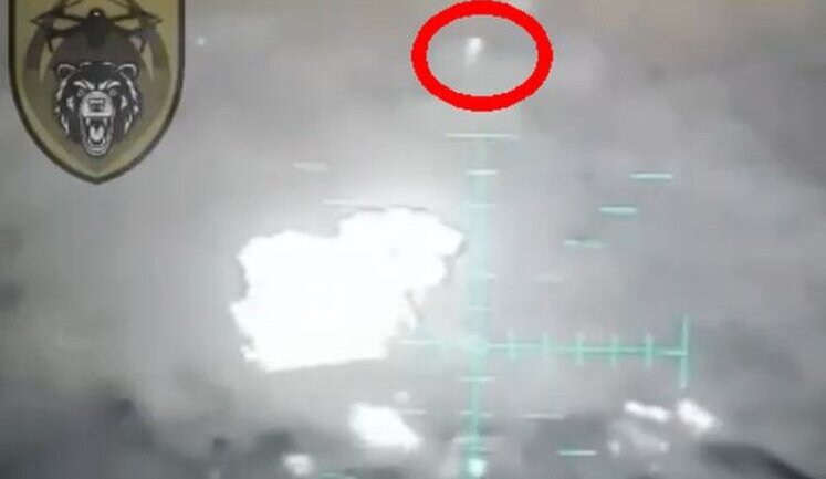 Body of occupier flying upwards after drop from Ukrainian drone. VIDEO