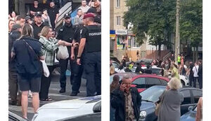 Натовп "відбив" чоловіка у військових ТЦК та поліції у Вінниці, сталася сутичка. ВIДЕО