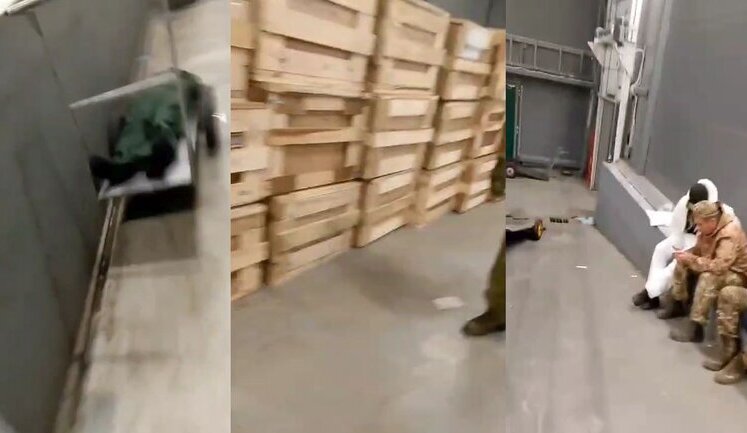Room for packing and sorting corpses at Rostov military morgue: "F#cking hell - there is f#cking stench! Corpse is lying there". VIDEO 18+