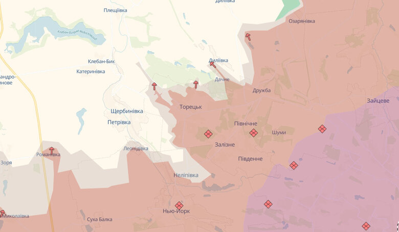 Окупанти хочуть обійти Торецьк та йти в бік Костянтинівки