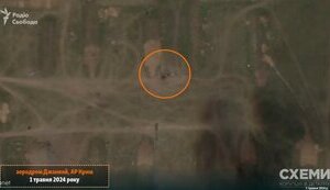 Consequences of strikes on military airfield in Dzhankoi in occupied Crimea on April 30. SATELLITE PHOTOS
