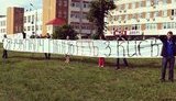"Беркут" задержал протестующего с плакатом "Янукович, пошел прочь из Киева". ФОТОрепортаж+ВИДЕО