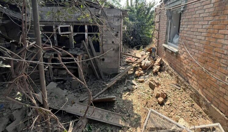 Enemy attacked four districts of Dnipropetrovsk region: two people killed, 13 wounded, houses, school, gas pipeline and power line damaged. PHOTOS