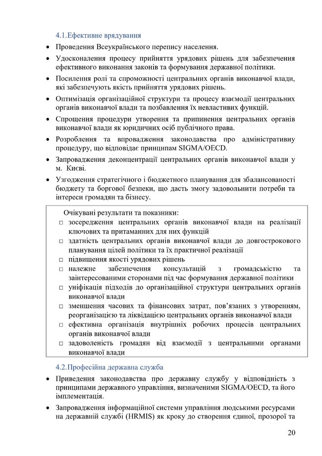Кабмін опублікував новий проєкт програми своєї діяльності 20