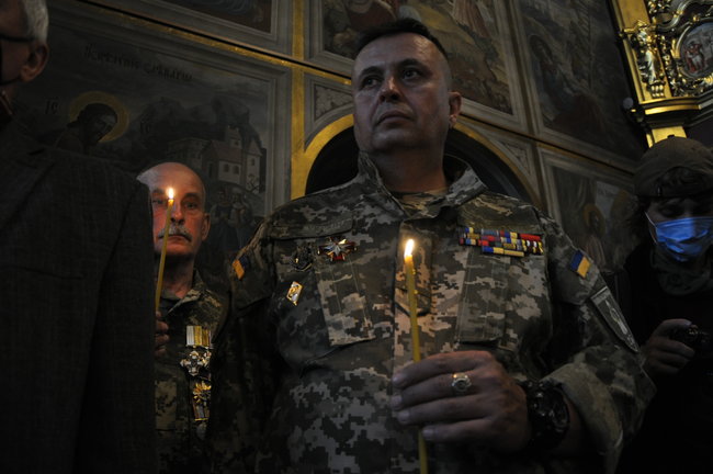 С умершим ветераном ОУН-УПА и дивизии Галичина Орестом Васкулом простились в Киеве 14