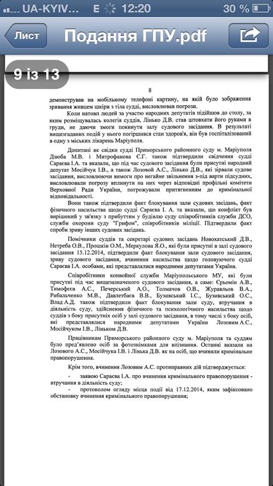 документ представление лозовой