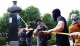 Protesters tear down Zhukov bust in Ukraine. VIDEO&PHOTOS