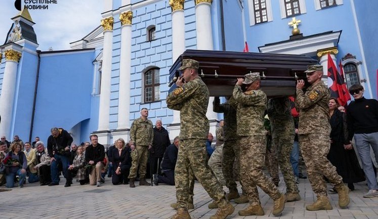 Farewell held in Kyiv for UNA-UNSO co-founder Mykola Karpyuk, who was killed at front. PHOTOS