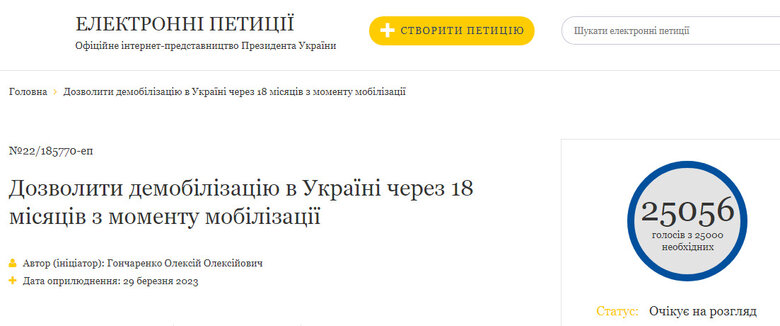 Петиция о демобилизации после 18 месяцев службы набрала необходимое количество голосов 01