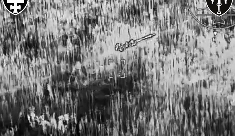 Удар по "Сонцепьоку": дрон поцілив у двигун ракети, яка потім здетонувала. ВIДЕО