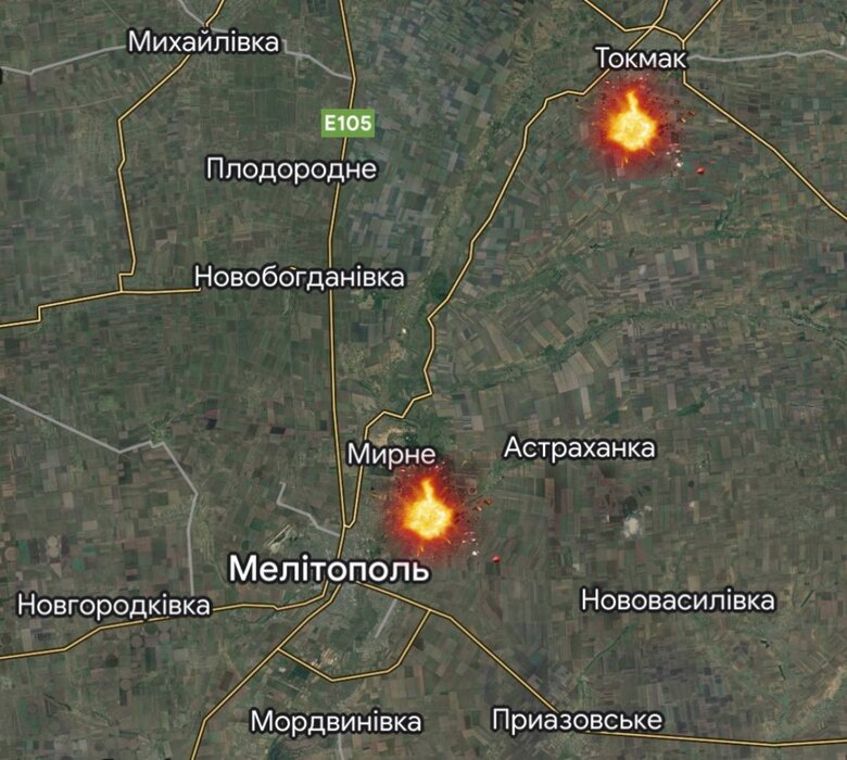 В окупованих Мирному та Токмаку гучно. Мешканці повідомляють про потужний вибух біля захопленої військової частини, - Федоров 01