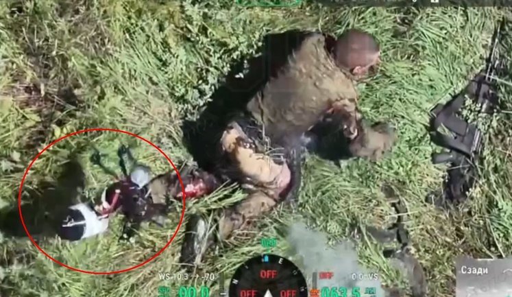 Russian ’neutralised’ Ukrainian kamikaze drone with his bare backside. VIDEO