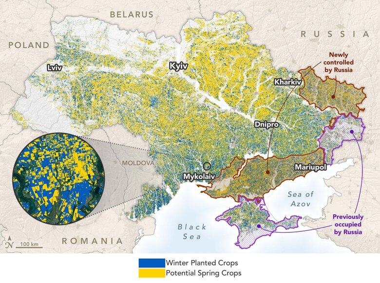 Russia has occupied about 22% of Ukraines farmland - NASA 01