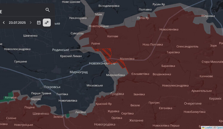 Росіяни просунулись біля Новоекономічного та Зеленого Гаю, - DeepState. КАРТИ
