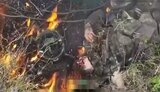 The occupier’s body is lying on the ground and burning