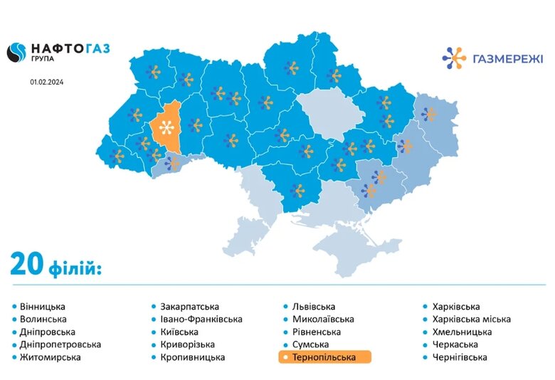На Тернопільщині змінився постачальник газу