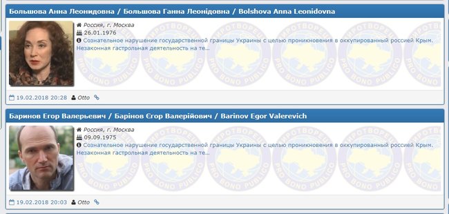 Миротворец внес в базу еще пятерых российских актеров 01