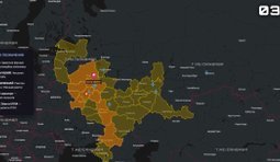 Карта повітряних тривог у РФ за останні шість днів