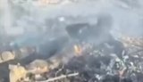 The impact site of Ukrainian munitions on the occupiers