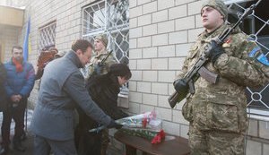 Memorial plaque commemorating 'Cyborg' Andrii Havryliuk opened in Kyiv. PHOTOS
