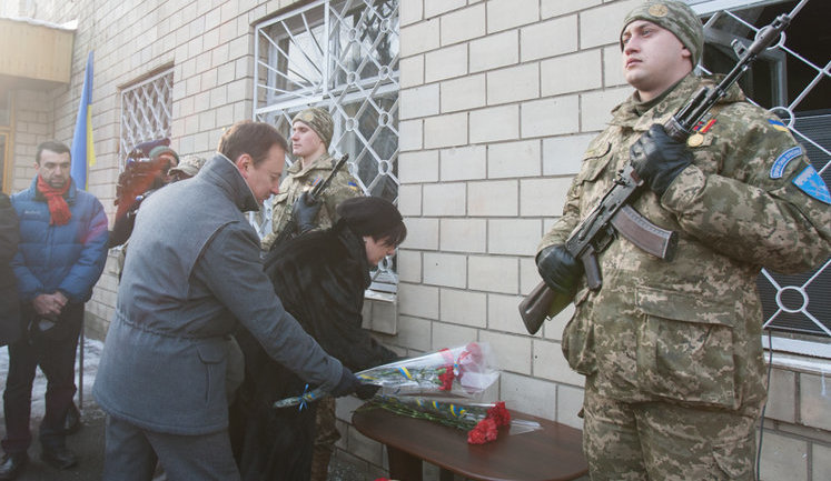 Memorial plaque commemorating 'Cyborg' Andrii Havryliuk opened in Kyiv. PHOTOS
