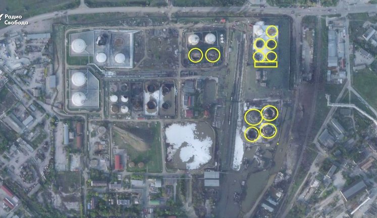 Удари по Феодосії: знищено 11 нафтових резервуарів. СУПУТНИКОВІ ЗНІМКИ