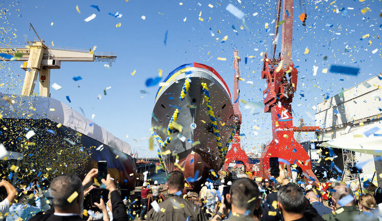 У Туреччині на воду спустили другий український корвет "Гетьман Іван Виговський"
