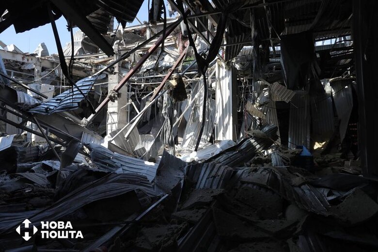 In Odesa, a drone hit a Nova Poshta branch