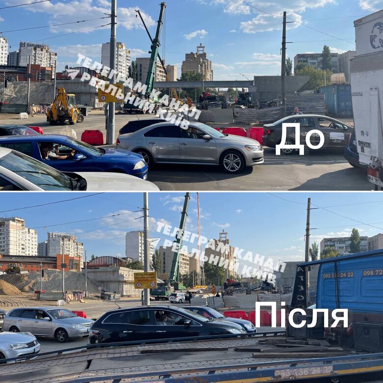 У Києві обвалився Дегтярівський міст 01