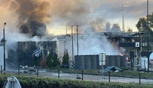 Russia attacks Kyiv with drones: two killed, 45 injured, two gas stations and warehouse damaged. VIDEO (updated)