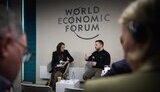 Volodymyr Zelenskyy at meeting with journalists in Davos