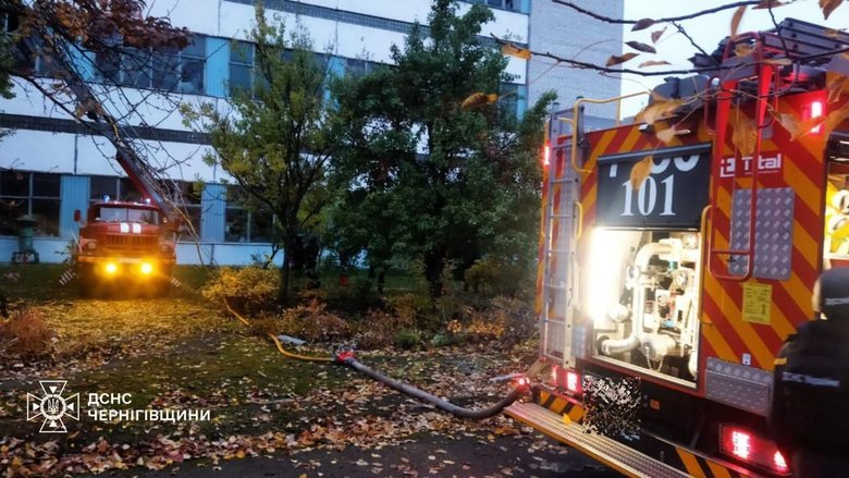 Consequences of Russian strikes on Chernihiv region on 13 October