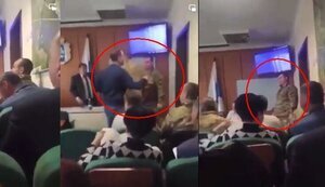 Син мера Березані Тимченка вдарив військового на засіданні міської ради. ВIДЕО