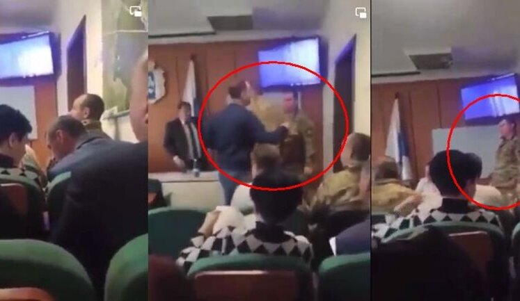 Син мера Березані Тимченка вдарив військового на засіданні міської ради. ВIДЕО