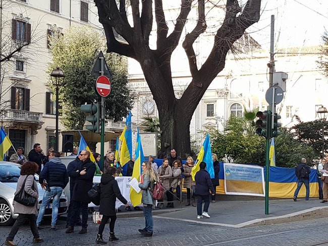 Акція на підтримку арештованого нацгвардійця Марківа відбулась у Римі 04